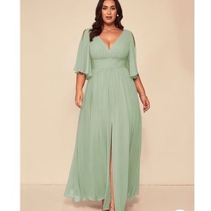 Azazie Dusty Sage bridesmaid size A14.